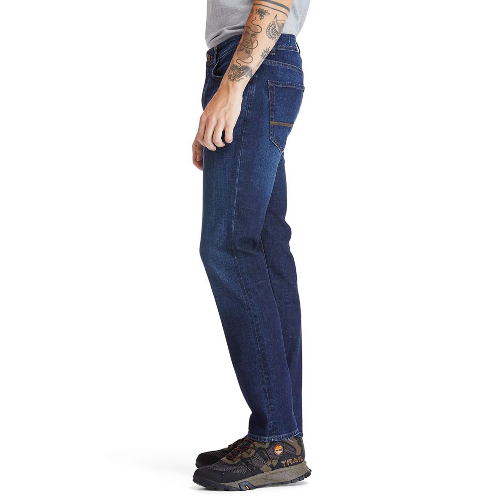 Pantalones Timberland Argentina Hombre - Sargent Lake Slim Denim Jeans - Azul Marino - PTRALW-493